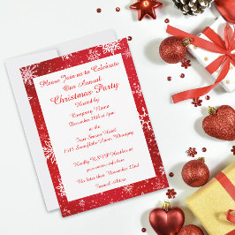 Kerstmis Sneeuwvlokken Rood Kaart