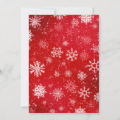 Kerstmis Sneeuwvlokken Rood Kaart (Achterkant)
