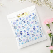 Kerstmis Sneeuwvlokken, sneeuwpoppen en pinguïns Bedankzakje (Gezegeld)