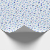 Kerstmis Sneeuwvlokken, sneeuwpoppen en pinguïns Cadeaupapier (Hoek)