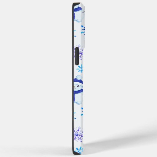 Kerstmis Sneeuwvlokken, sneeuwpoppen en pinguïns Case-Mate iPhone Case (Achterkant / Rechts)
