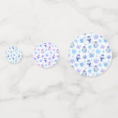 Kerstmis Sneeuwvlokken, sneeuwpoppen en pinguïns Confetti (Achterkanten)