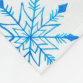 Kerstmis Sneeuwvlokken, sneeuwpoppen en pinguïns Fleece Deken (Hoek)