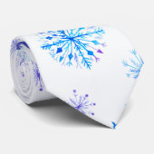 Kerstmis Sneeuwvlokken, sneeuwpoppen en pinguïns Stropdas (Opgerold)