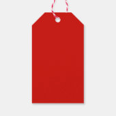 Kerstmis Sneeuwvlokken Sparkle Red Satin Cadeaulabel (Achterkant)