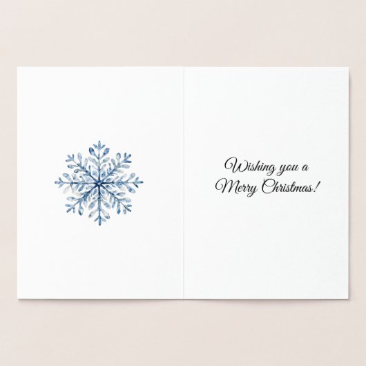 Kerstmis Sneeuwvlokken Strepen Folie Kaarten (Binnen)