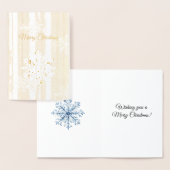 Kerstmis Sneeuwvlokken Strepen Folie Kaarten (Display)