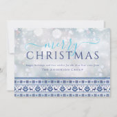 Kerstmis Sneeuwvlokken Zakelijk Logo Feestdagenkaart (Voorkant)