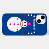 Kerstmis Sneeuwvrouw Jongleert met Sneeuwballen Gr Case-Mate iPhone Case (Achterkant (horizontaal))