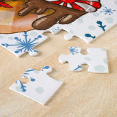 Kerstmis-snoep en ontbijtkoek legpuzzel (Zijkant)