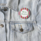 Kerstmis Snoep Feest Knop Speld Cadeau Ronde Button 5,7 Cm (In situ)
