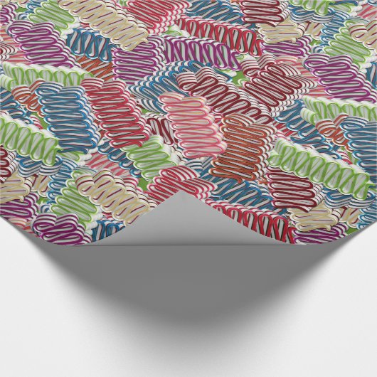 Kerstmis-Snoep-GIFT-WRAPPERPAPIER Cadeaupapier (Hoek)