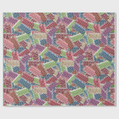 Kerstmis-Snoep-GIFT-WRAPPERPAPIER Cadeaupapier (Vlak)