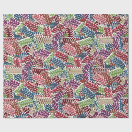 Kerstmis-Snoep-GIFT-WRAPPERPAPIER Cadeaupapier (Vlak)