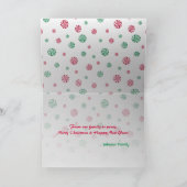 Kerstmis Snoep Green Holiday Greetings Feestdagen Kaart (Binnen)