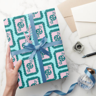 Kerstmis snoep leuk helder vakantiegevoel cadeaupapier