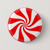 Kerstmis Snoep Peppermint Ronde Button 5,7 Cm (Voorkant)