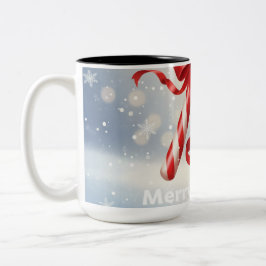 Kerstmis Snoep Reep - Tweekleurige Koffiemok