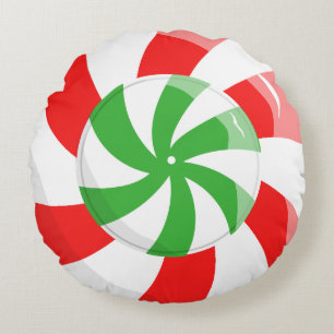 Kerstmis Snoep Round Pillow Rond Kussen