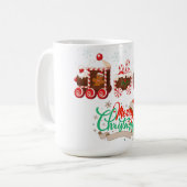 Kerstmis Snoep Trein Koffiemok (Voorkant links)