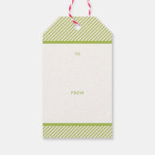 Kerstmis Snoepstripes op Maat Cadeaulabel (Achterkant)