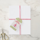 Kerstmis Snoepstripes op Maat Cadeaulabel (Met Touw)