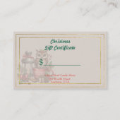 Kerstmis Snoepwinkel Cadeaubon Visitekaartje (Voorkant)