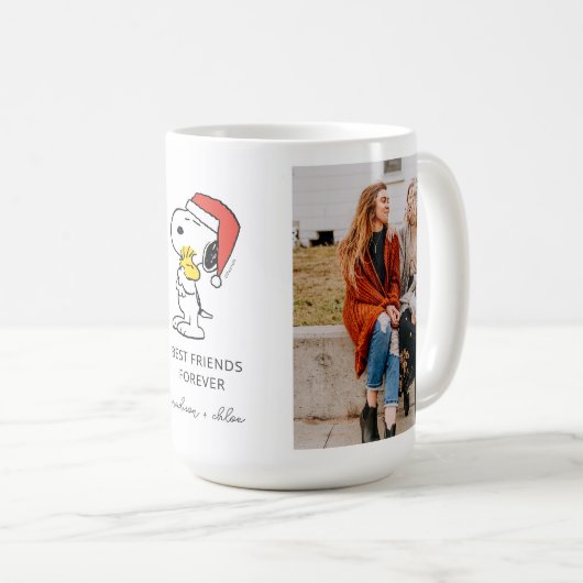 Kerstmis Snoopy & Woodstock | Beste vrienden Koffiemok (Voorkant rechts)