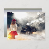 Kerstmis: Snow House Briefkaart (Voorkant / Achterkant)