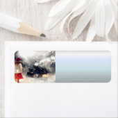 Kerstmis: Snow House Etiket (Insitu)