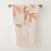 Kerstmis Snowflake Beige Bad Handdoek (Insitu)