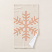 Kerstmis Snowflake Beige Bad Handdoek (Handdoek)