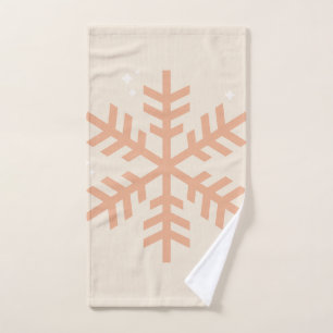 Kerstmis Snowflake Beige Bad Handdoek
