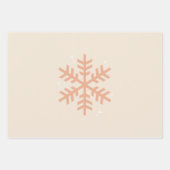 Kerstmis Snowflake Beige Inpakpapier Vel (Voorkant 2)