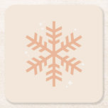 Kerstmis Snowflake Beige Kartonnen Onderzetters<br><div class="desc">Kerstillustratie - Snowflake - Neutral Beige / Earth Tones Holiday Kerstdruk.</div>