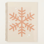 Kerstmis Snowflake Beige Planner<br><div class="desc">Kerstillustratie - Snowflake - Neutral Beige / Earth Tones Holiday Kerstdruk.</div>