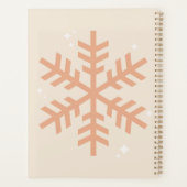 Kerstmis Snowflake Beige Planner (Achterkant)