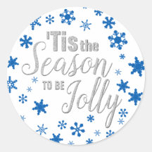 Kerstmis: Snowflake Blue Silver