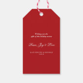 Kerstmis Snowflake Funny Mustache Face Holiday Cadeaulabel (Achterkant)