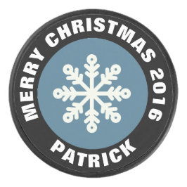 Kerstmis Snowflake Hockey Puck