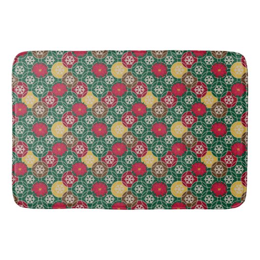 Kerstmis Snowflake patterned Large Bath Mat (Voorkant)