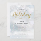 Kerstmis Snowflakes Corporate Holiday Party Kaart (Voorkant)