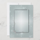 Kerstmis, Snowflakes Corporate Kerstparty Kaart (Achterkant)