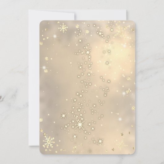 Kerstmis: Snowflakes Groene Kerstmis Kaart (Achterkant)