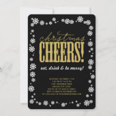 Kerstmis Snowflakes Holiday Party nodigt uit Kaart (Voorkant)