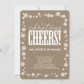 Kerstmis Snowflakes Holiday Party nodigt uit Kaart (Voorkant)