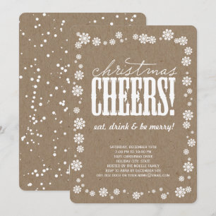 Kerstmis Snowflakes Holiday Party nodigt uit Kaart