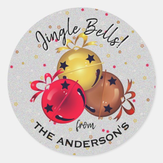 Kerstmis Snowflakes Holiday Ronde Sticker (Voorkant)