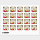 Kerstmis: Snowflakes Holiday Vierkante Sticker (Vel)