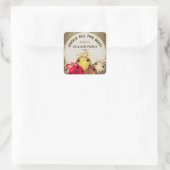 Kerstmis: Snowflakes Holiday Vierkante Sticker (Tas)